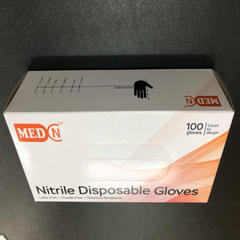 Nitrile MEDIUM Disposable Gloves (100) Box