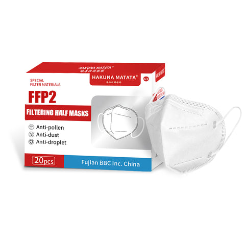 FFP2 Fold Flat Face Mask Ear Looped - Box of 20