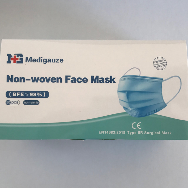 High Quality, Disposable Type IIR Facemask  - Box of 50